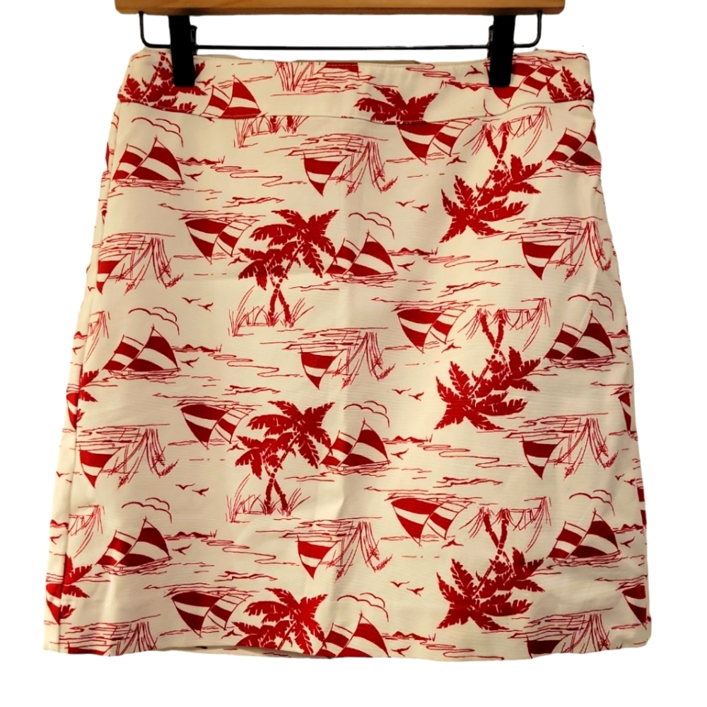 Talbots, NWT, A-Line Skirt, Sail Away Theme, Lined, Women's sz 2, L- 18.5 Inches